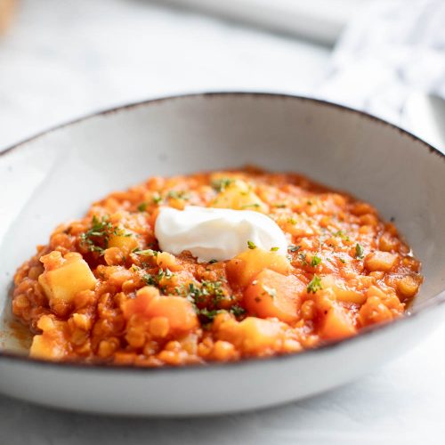 cremiger Linseneintopf