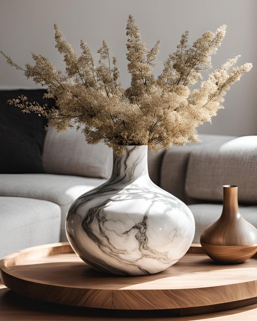 Vase in marmor optik
