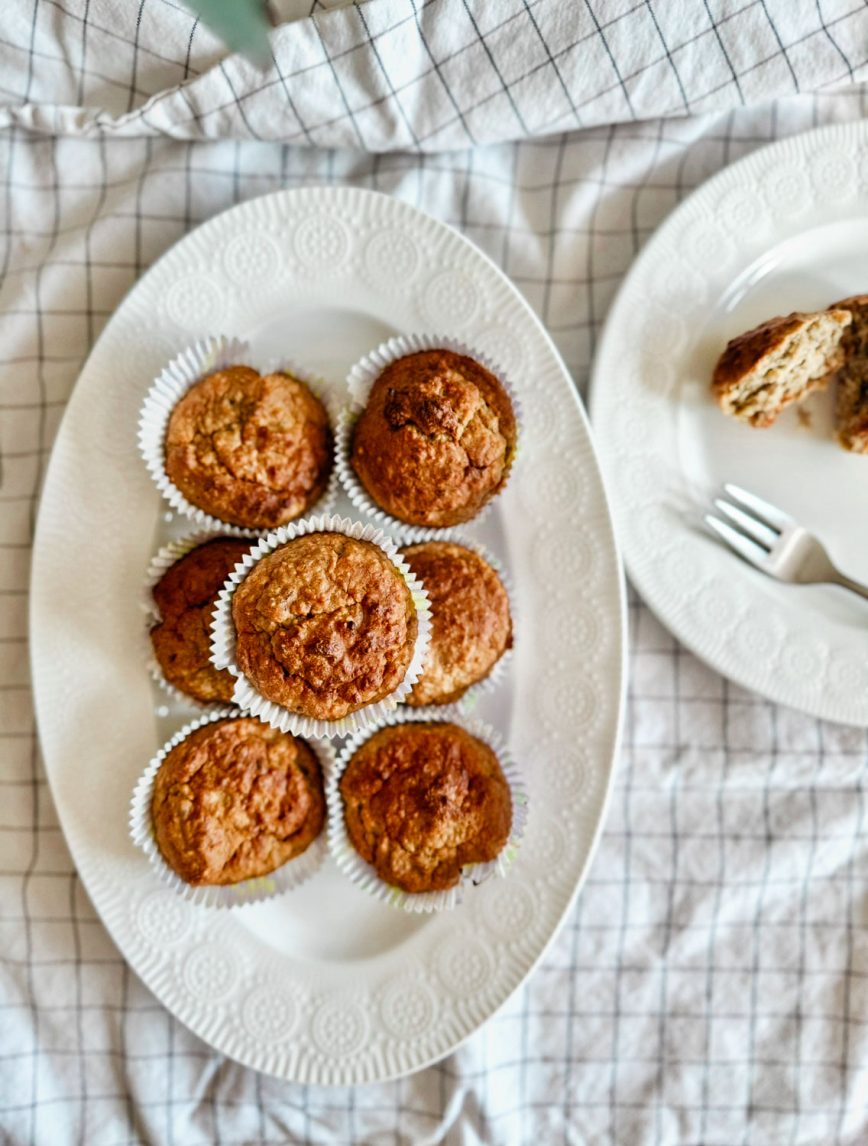 Bananen erdnussbutter muffins rezept