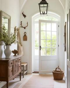 Eingangsbereich im haus Erdtöne